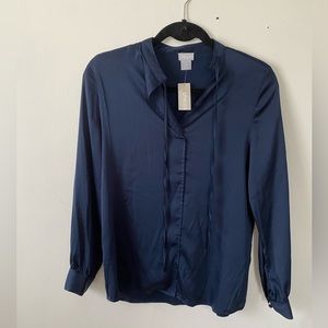 Chico’s Blue Satin Blouse